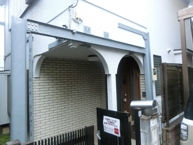 建物北東側・補強工事